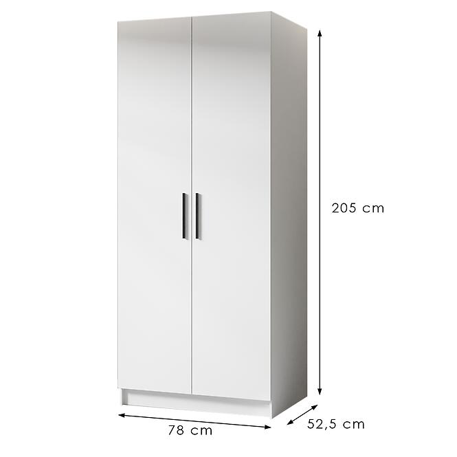 Skriňa Gold 2d Biela/Biela,2
