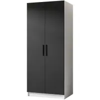 Skriňa Gold 2d Biela/Čierna