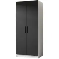 Skriňa Gold 2d Biela/Čierna