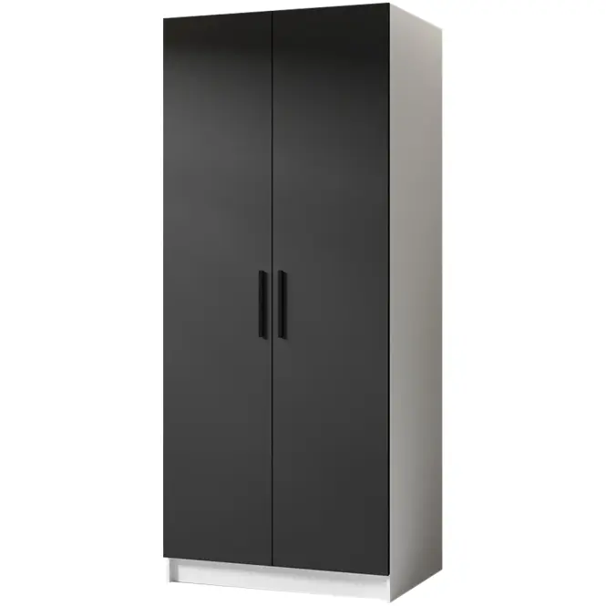 Skriňa Gold 2d Biela/Čierna