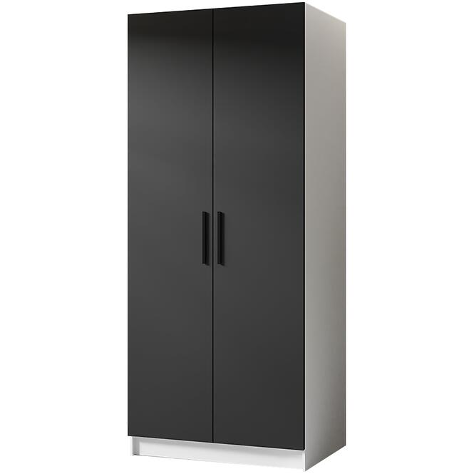 Skriňa Gold 2d Biela/Čierna