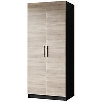 Skriňa Gold 2d Čierna/Dub Sonoma
