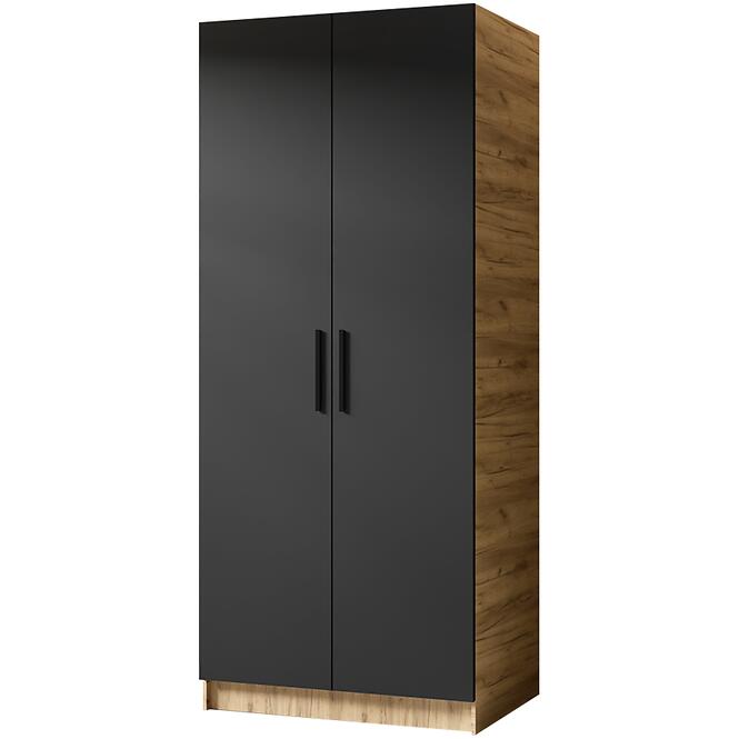 Skriňa Gold 2d Dub Craft Zlatý/Čierna