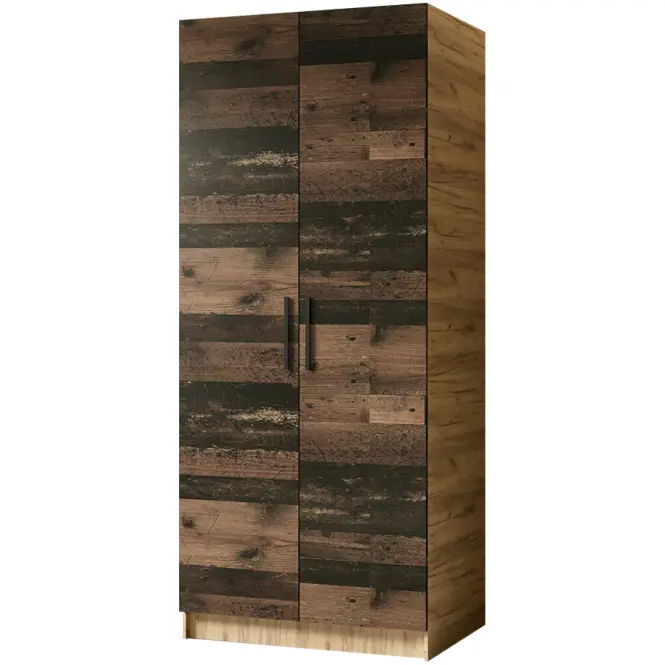 Skriňa Gold 78 cm – dub craft zlatý/old style, dvojdverová