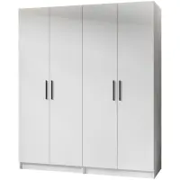 Skriňa X2 Gold 2d Biela/Biela