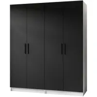 Skriňa X2 Gold 2d Biela/Čierna