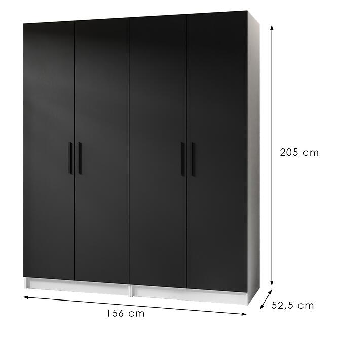 Skriňa X2 Gold 2d Biela/Čierna