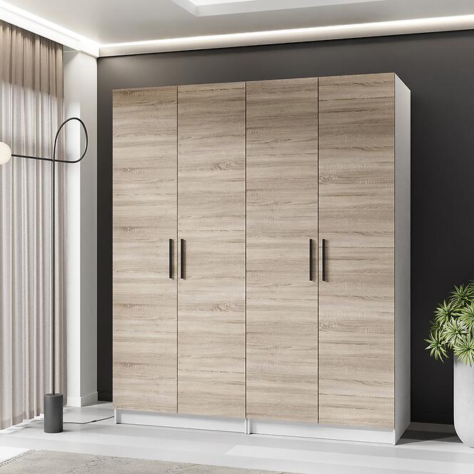 Skriňa X2 Gold 2d Biela/Dub Sonoma