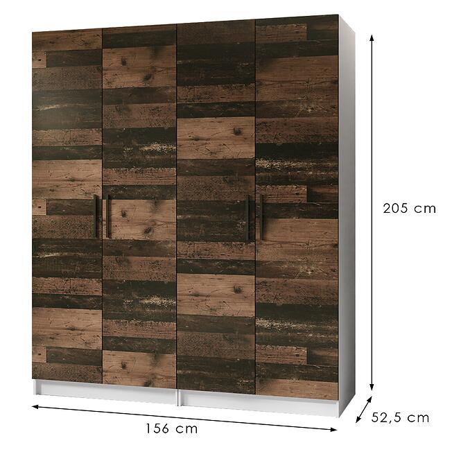 Skriňa X2 Gold 2d Biela/Old Style,2