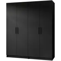 Skriňa X2 Gold 2d Čierna/Čierna