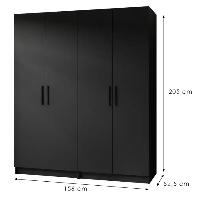 Skriňa X2 Gold 2d Čierna/Čierna