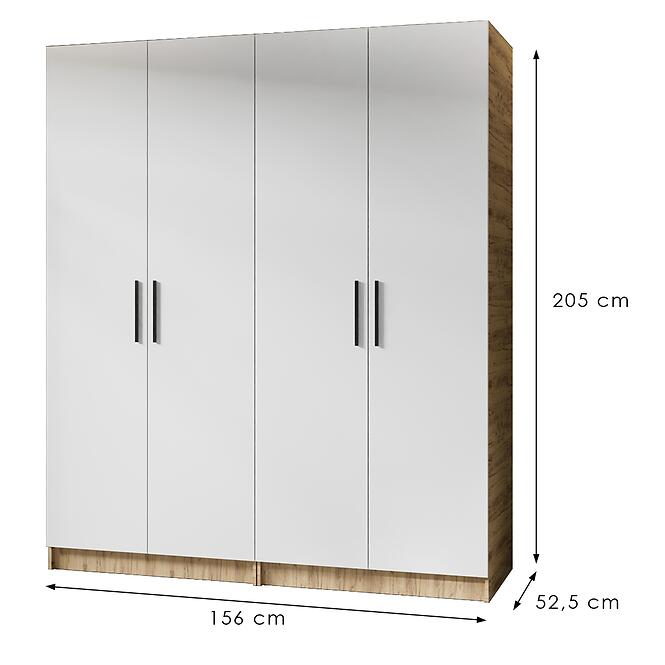Skriňa X2 Gold 2d Dub Craft Zlatý/Biela,2