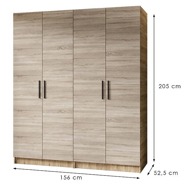 Skriňa X2 Gold 2d Dub Craft Zlatý/Dub Sonoma,2