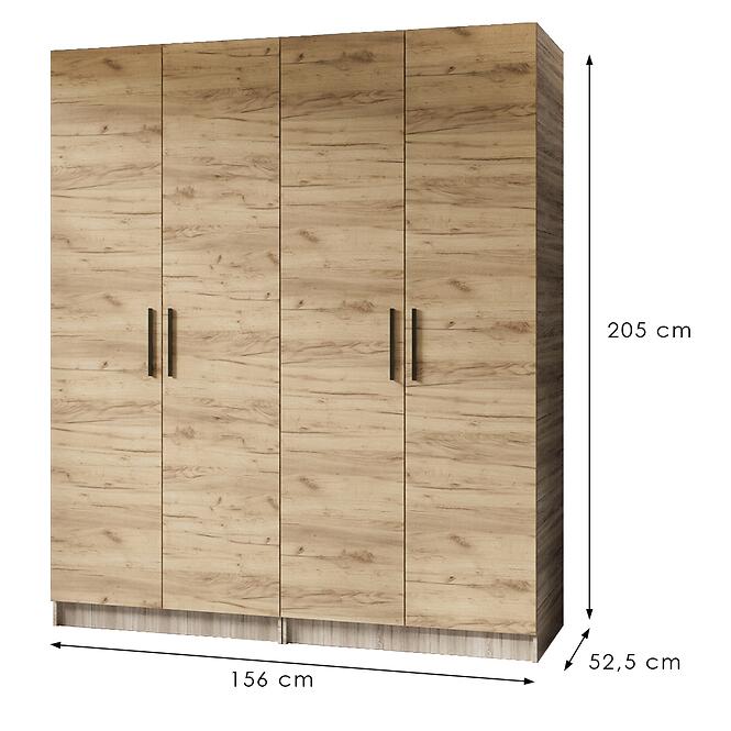 Skriňa X2 Gold 2d Dub Sonoma/Dub Craft Zlatý
