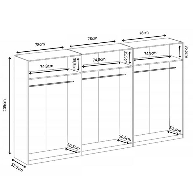 Skriňa X3 Gold 2d Biela/Biela,4