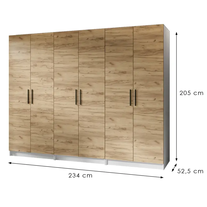 Skriňa X3 Gold 2d Biela/Dub Craft Zlatý