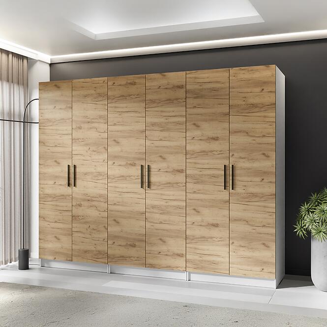 Skriňa X3 Gold 2d Biela/Dub Craft Zlatý,3