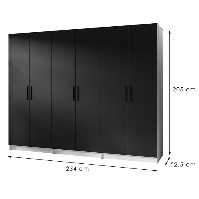 Skriňa X3 Gold 2d Biela/Čierna