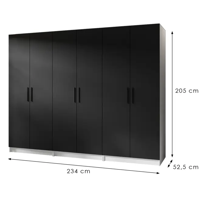Skriňa X3 Gold 2d Biela/Čierna,2