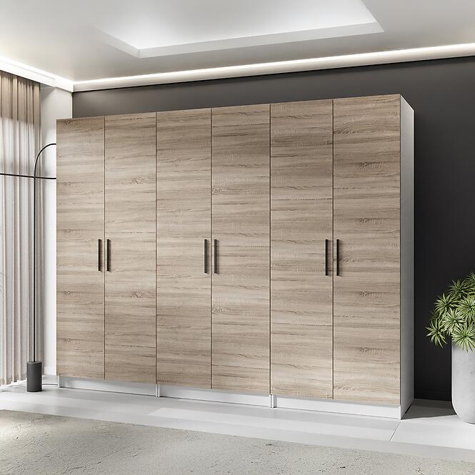 Skriňa X3 Gold 2d Biela/Dub Sonoma