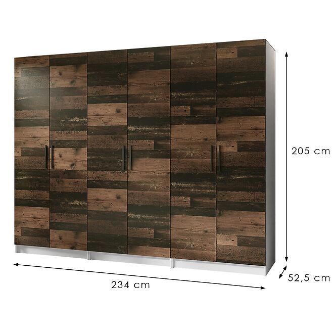 Skriňa X3 Gold 2d Biela/Old Style,2