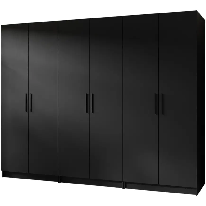 Skriňa X3 Gold 2d Čierna/Čierna