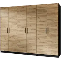 Skriňa X3 Gold 2d Čierna/Dub Craft Zlatý