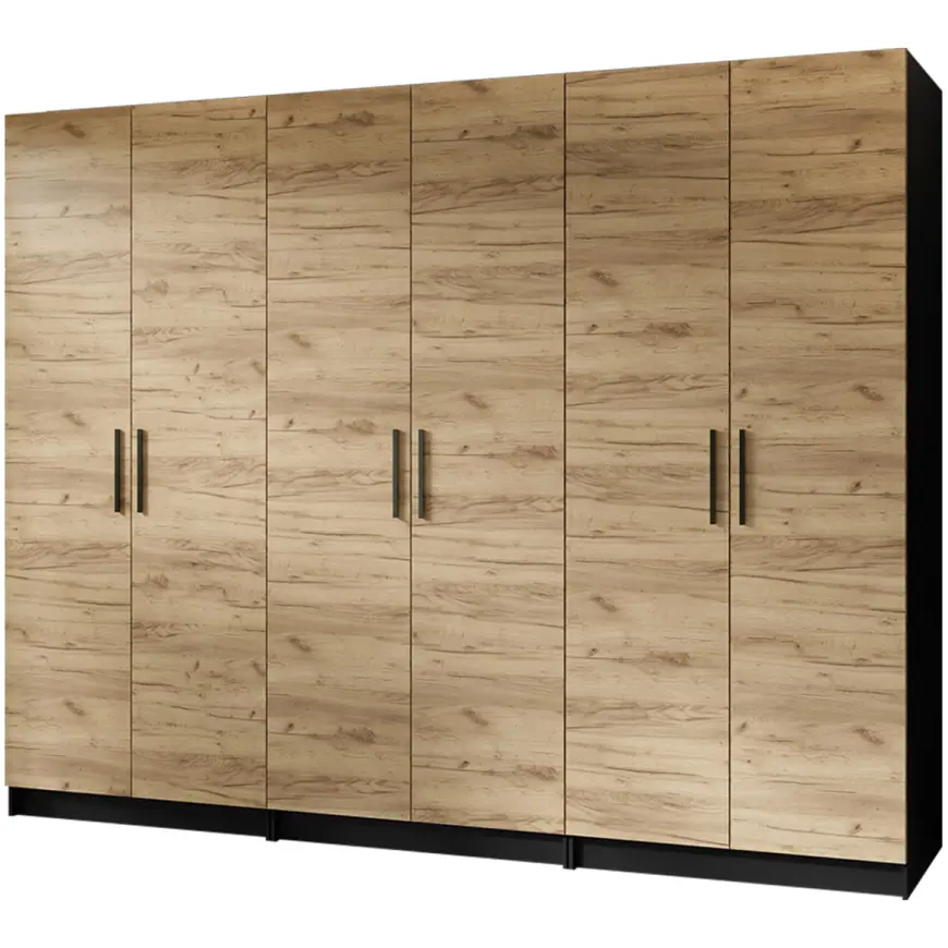Skriňa X3 Gold 2d Čierna/Dub Craft Zlatý