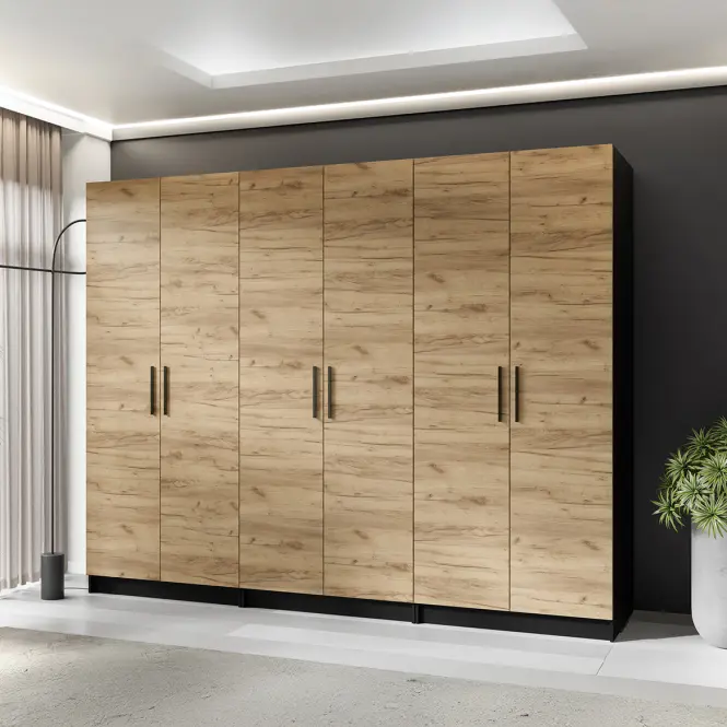 Skriňa X3 Gold 2d Čierna/Dub Craft Zlatý,3