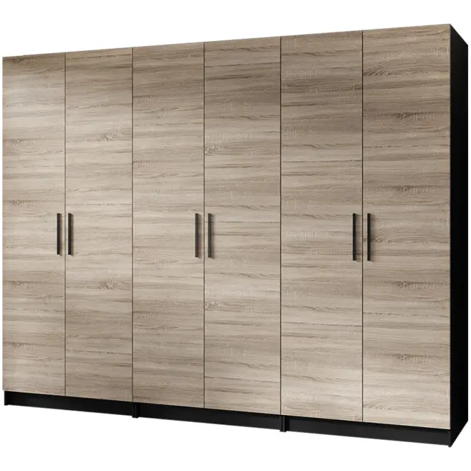 Skriňa X3 Gold 2d Čierna/Dub Sonoma