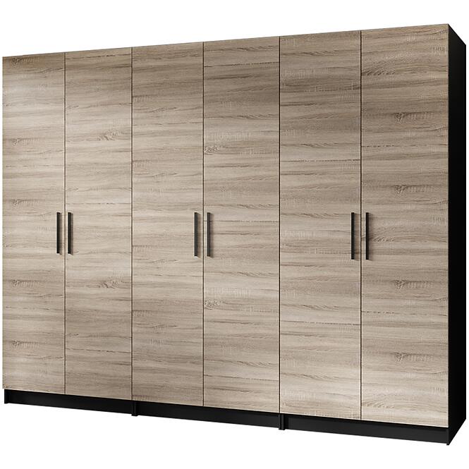 Skriňa X3 Gold 2d Čierna/Dub Sonoma