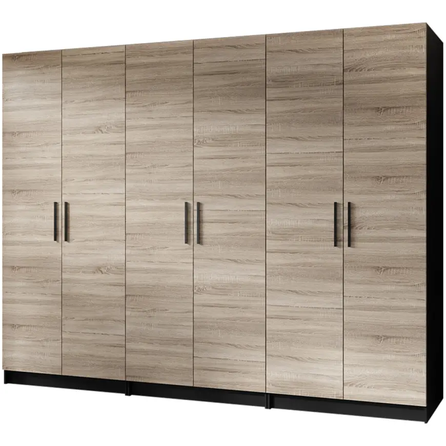 Skriňa X3 Gold 2d Čierna/Dub Sonoma