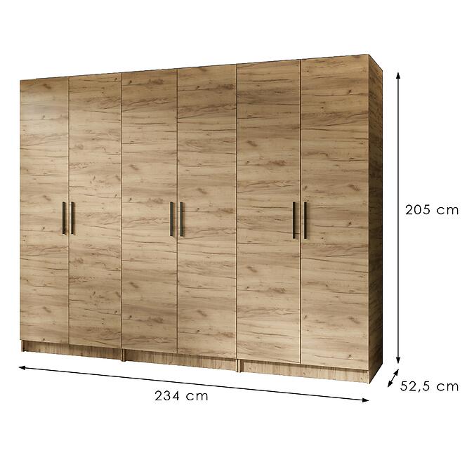 Skriňa X3 Gold 2d Dub Craft Zlatý/Dub Craft Zlatý