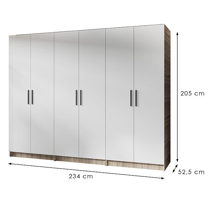 Skriňa X3 Gold 2d Dub Sonoma/Biela