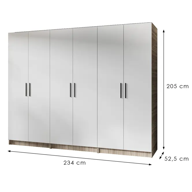 Skriňa X3 Gold 2d Dub Sonoma/Biela,2