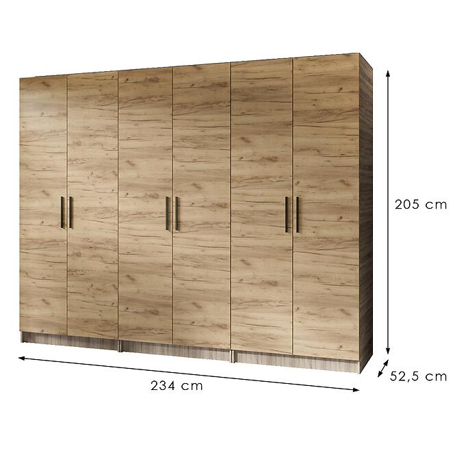 Skriňa X3 Gold 2d Dub Sonoma/Dub Craft Zlatý