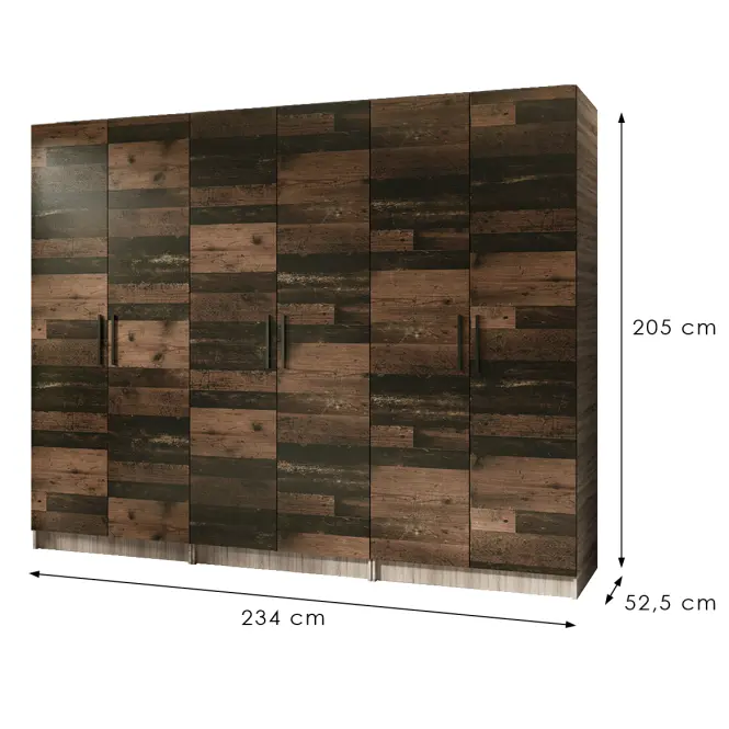 Skriňa X3 Gold 2d Dub Sonoma/Old Style,2