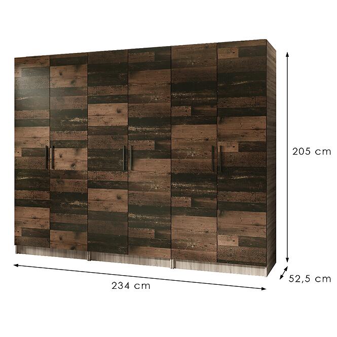 Skriňa X3 Gold 2d Dub Sonoma/Old Style,2