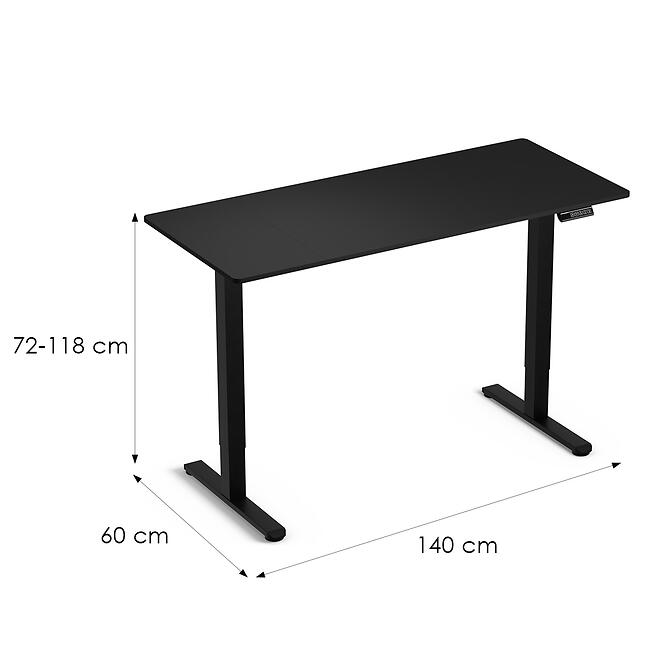 Písací stôl Lv1713 Control Lite 140 Čierna/Čierna,2