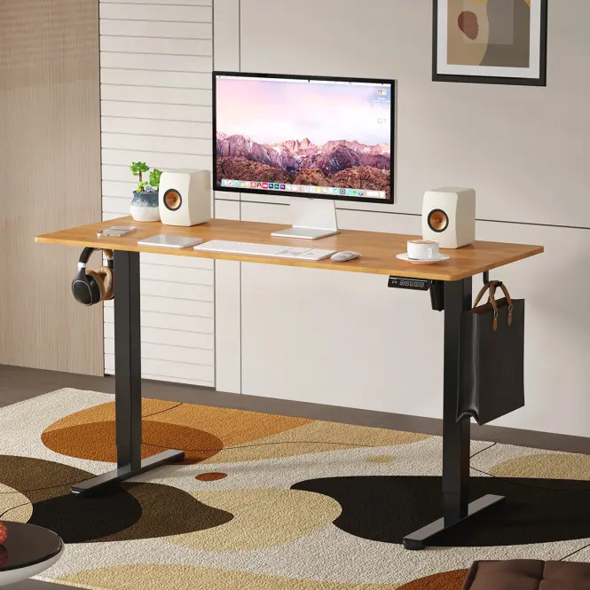 Písací stôl Lv1715 Control Lite 140 Čierna/Drevo,6