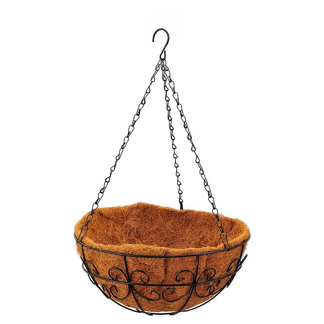Závesný kvetináč s kokosovou vložkou 30x30x15 ES33003