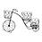Kvetinový stojan ˝Bicycle˝ 60,5x17,5x40 cm ES35006