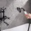 Vaňová batéria Rea Rustico brúsená čierna,4