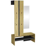 Predsieňový nábytok Lunari čierna/artisan