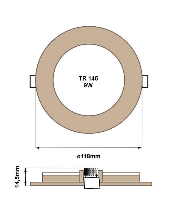 Svietidlo BC TR-145C 6W LED 4200K circle drevo