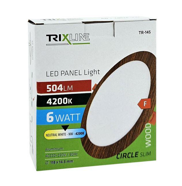 Svietidlo BC TR-145C 6W LED 4200K circle drevo