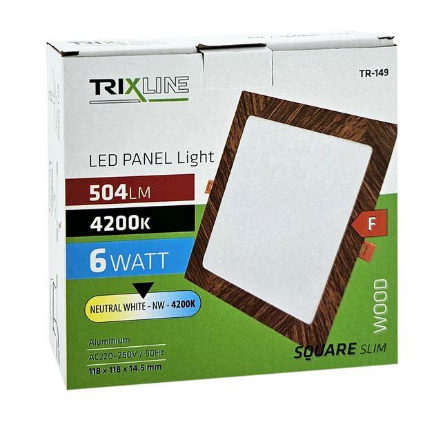 Svietidlo BC TR-149S 6W LED 4200K square drevo