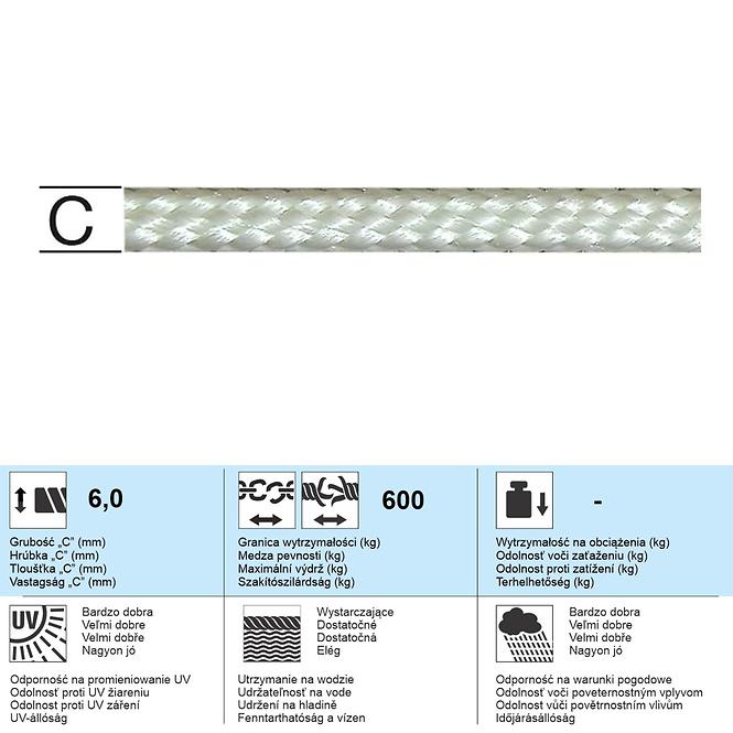 Bavlnené Lano – Priemer 6 mm - Tovar na Mieru,2