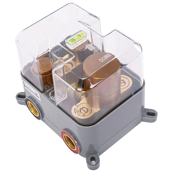 Sprchová súprava podomietková s termostatom LUNGO brúsená meď + BOX