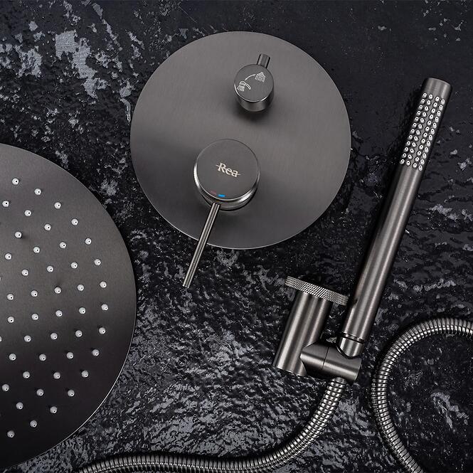 Sprchová súprava podomietková Rea Lungo Grip titán + BOX